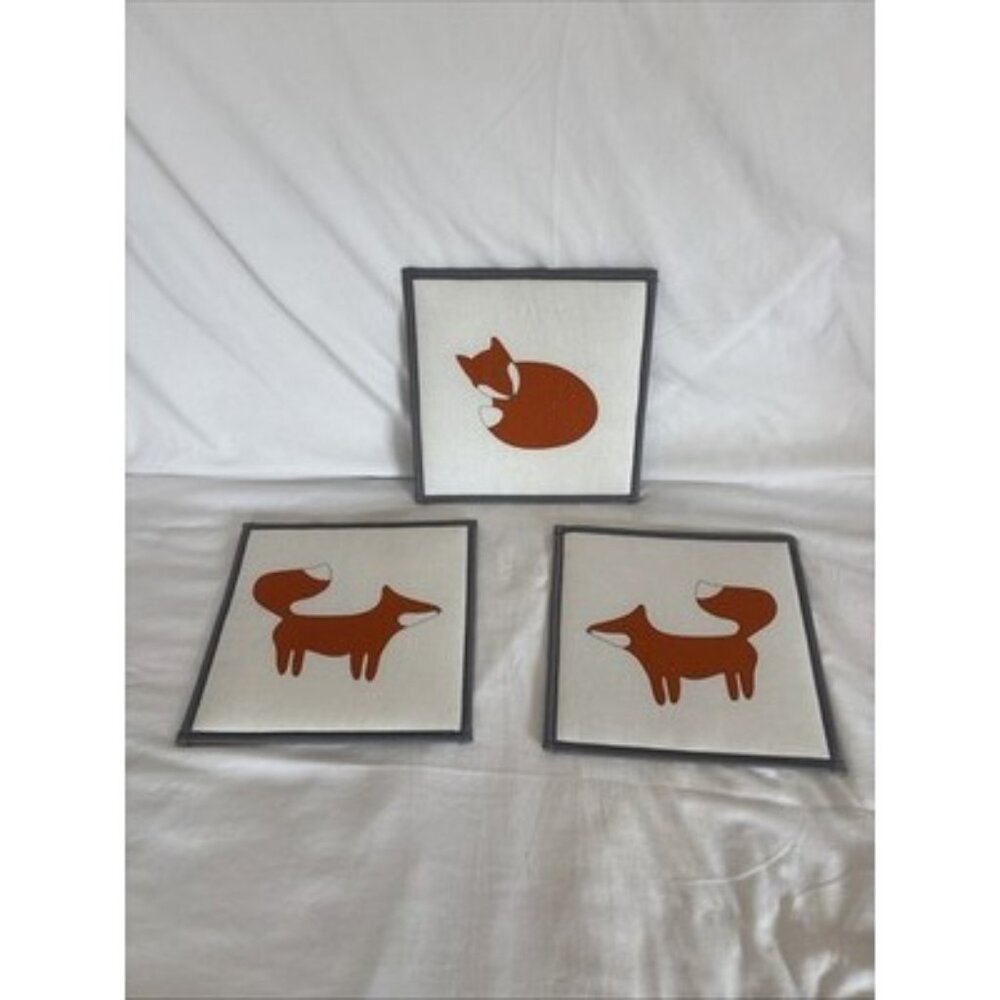 Bacati Lil Fox 3 Padded Wall Hangings‎